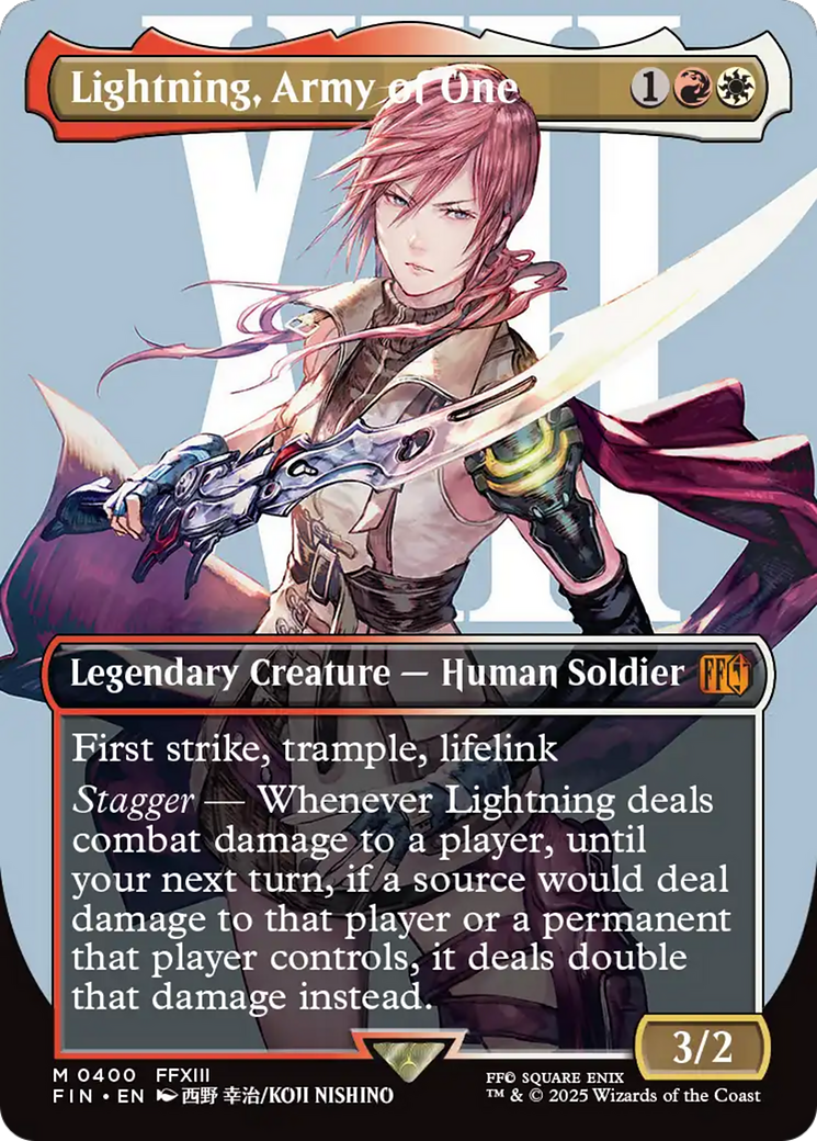 Lightning, Army of One (400) [FINAL FANTASY] - Deck Out Gaming