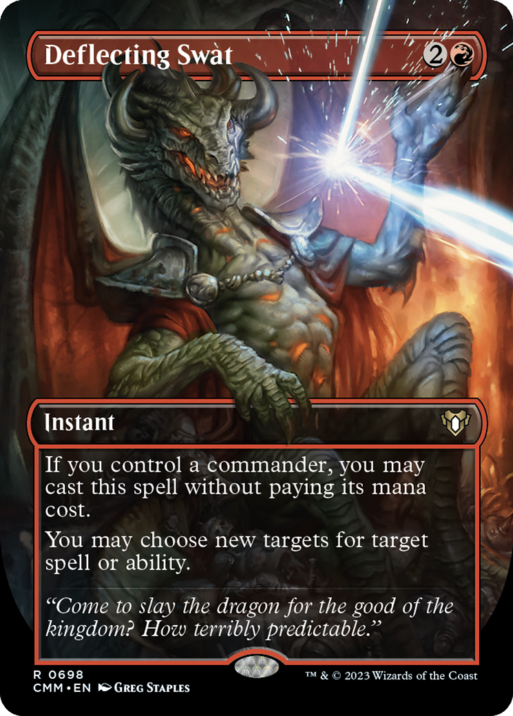 Deflecting Swat (Borderless) (698) [Commander Masters] foil - Deck Out Gaming
