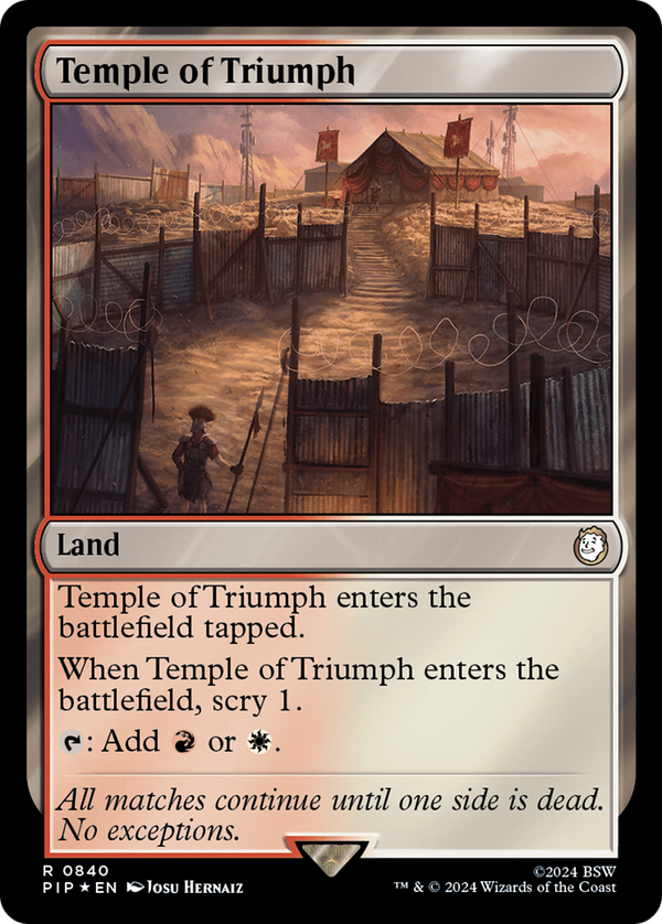 Temple of Triumph (Surge Foil) (840) [Fallout] foil - Deck Out Gaming