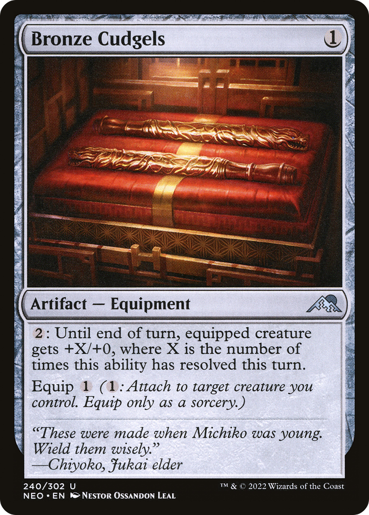 Bronze Cudgels (240) [Kamigawa: Neon Dynasty] - Deck Out Gaming