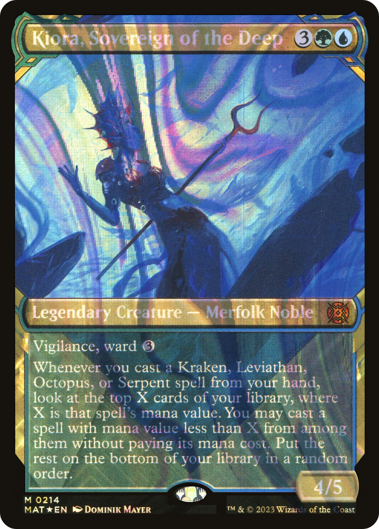 Kiora, Sovereign of the Deep (Halo Foil) (214) [March of the Machine: The Aftermath] foil - Deck Out Gaming