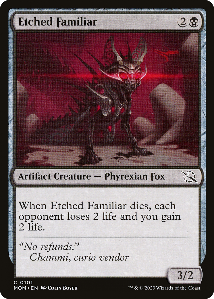 Etched Familiar (101) [March of the Machine] foil - Deck Out Gaming