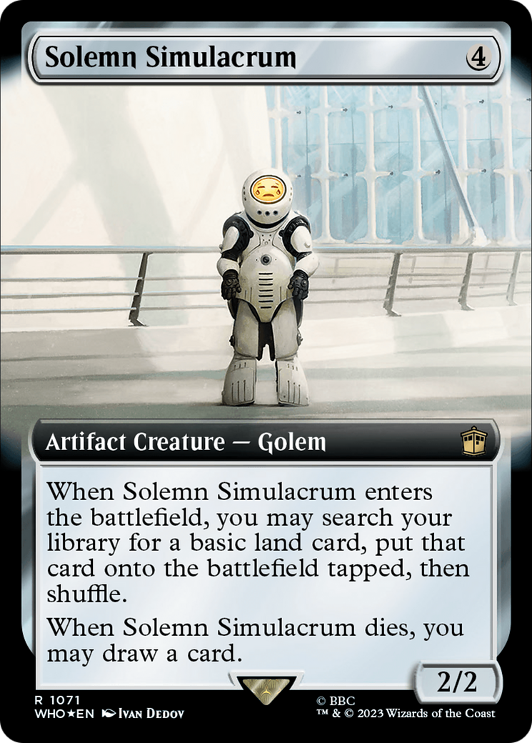 Solemn Simulacrum (Extended Art) (Surge Foil) (1071) [Doctor Who] foil - Deck Out Gaming