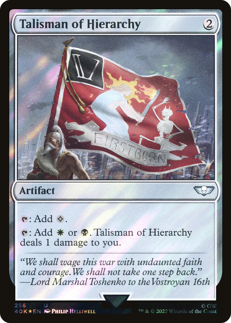Talisman of Hierarchy (Surge Foil) (256) [Warhammer 40,000 Commander] foil - Deck Out Gaming