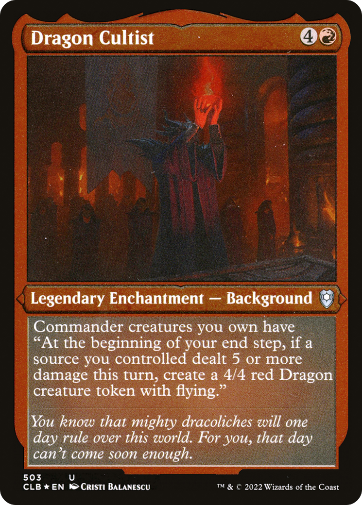 Dragon Cultist (503) [Commander Legends: Battle for Baldur's Gate] etched - Deck Out Gaming