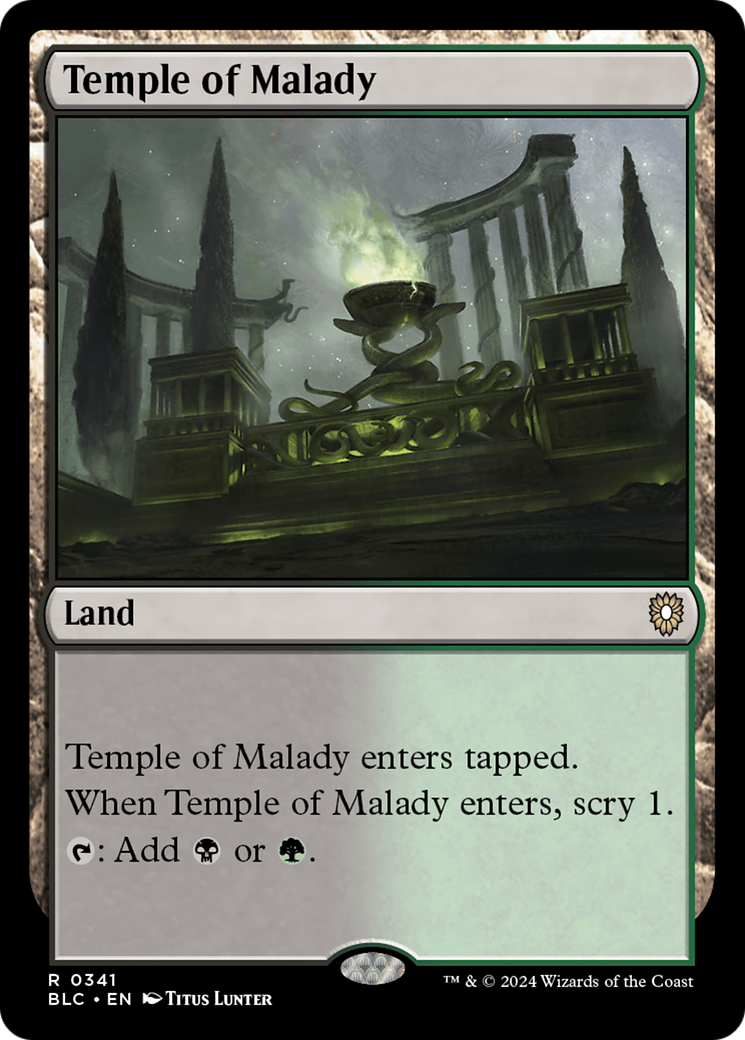 Temple of Malady (341) [Bloomburrow Commander] - Deck Out Gaming