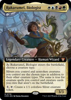 Rukarumel, Biologist (Extended Art) (776) [Commander Masters] foil - Deck Out Gaming