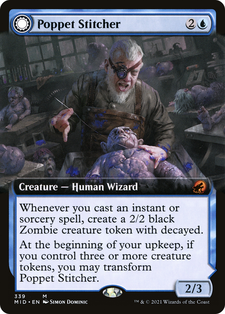 Poppet Stitcher (Extended Art) (339) [Innistrad: Midnight Hunt] foil - Deck Out Gaming