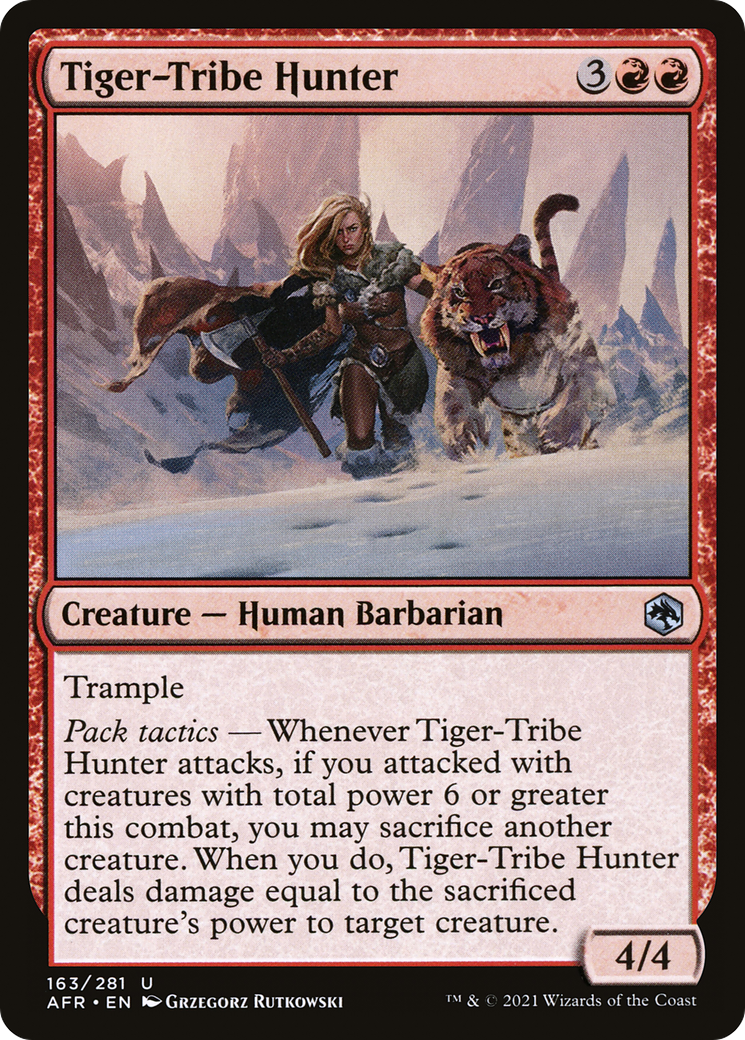 Tiger-Tribe Hunter (163) [Adventures in the Forgotten Realms] foil - Deck Out Gaming
