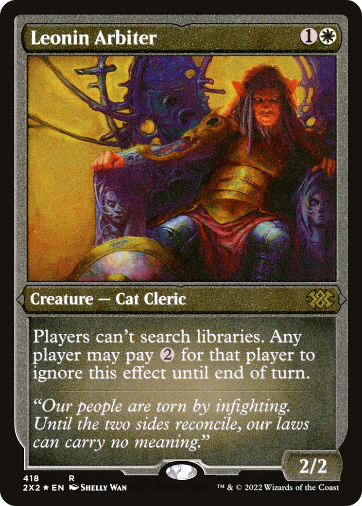 Leonin Arbiter (Foil Etched) (418) [Double Masters 2022] foil - Deck Out Gaming