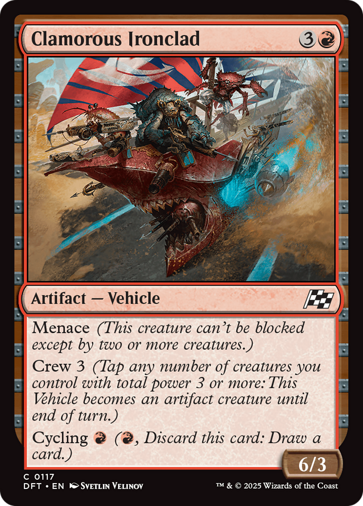 Clamorous Ironclad (117) [Aetherdrift] foil - Deck Out Gaming