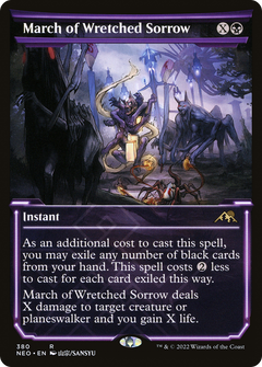 March of Wretched Sorrow (Showcase) (380) [Kamigawa: Neon Dynasty] foil - Deck Out Gaming