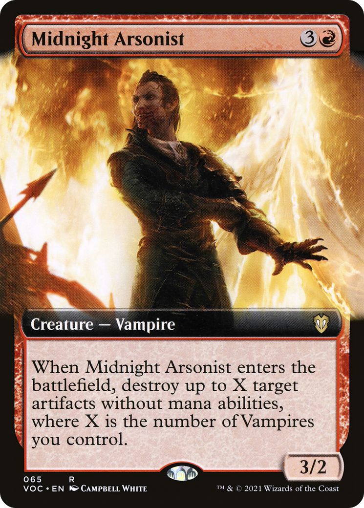 Midnight Arsonist (Extended Art) (65) [Commander: Innistrad: Crimson Vow] - Deck Out Gaming