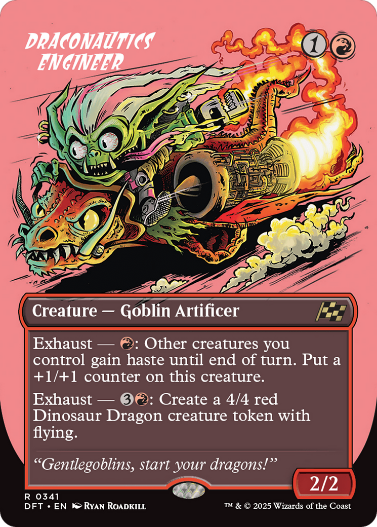 Draconautics Engineer (Borderless) (341) [Aetherdrift] foil - Deck Out Gaming