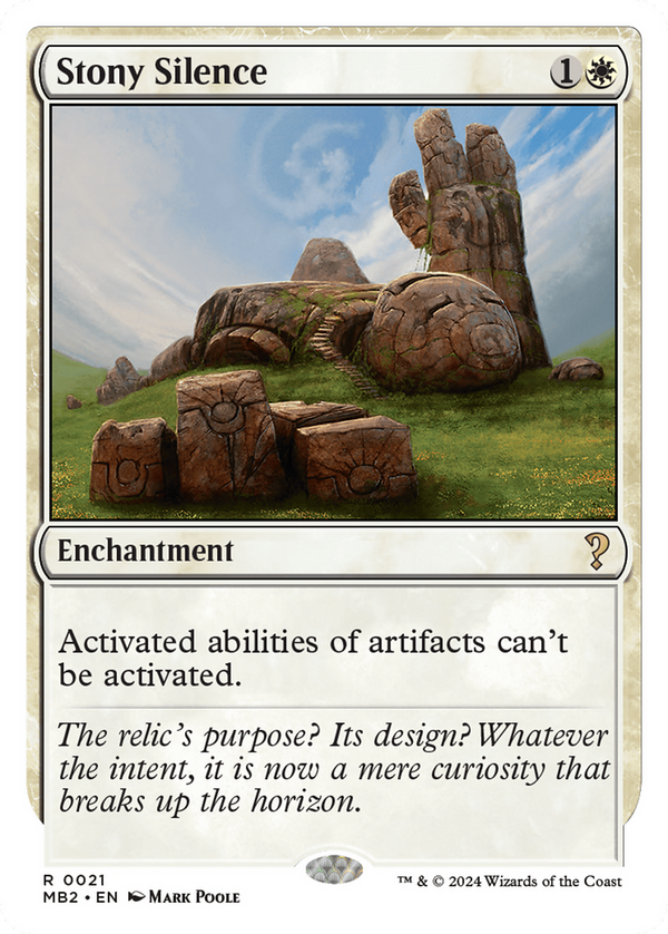 Stony Silence (White Border) (21) [Mystery Booster 2] - Deck Out Gaming