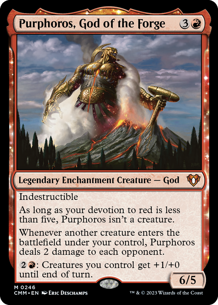 Purphoros, God of the Forge (246) [Commander Masters] foil - Deck Out Gaming