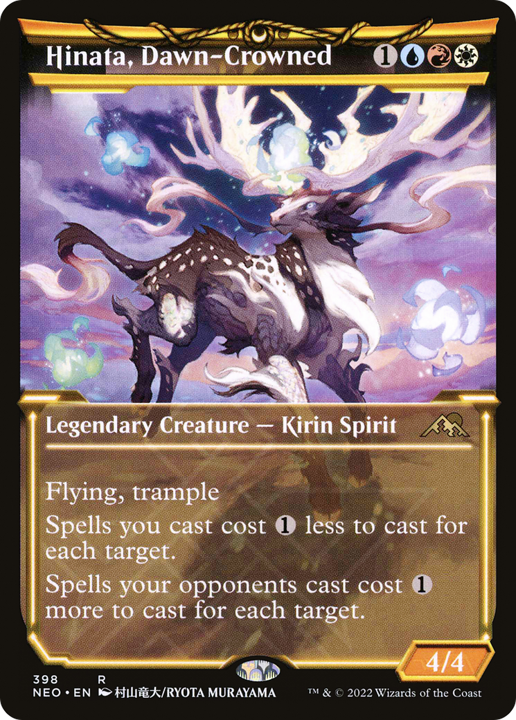 Hinata, Dawn-Crowned (Showcase) (398) [Kamigawa: Neon Dynasty] foil - Deck Out Gaming