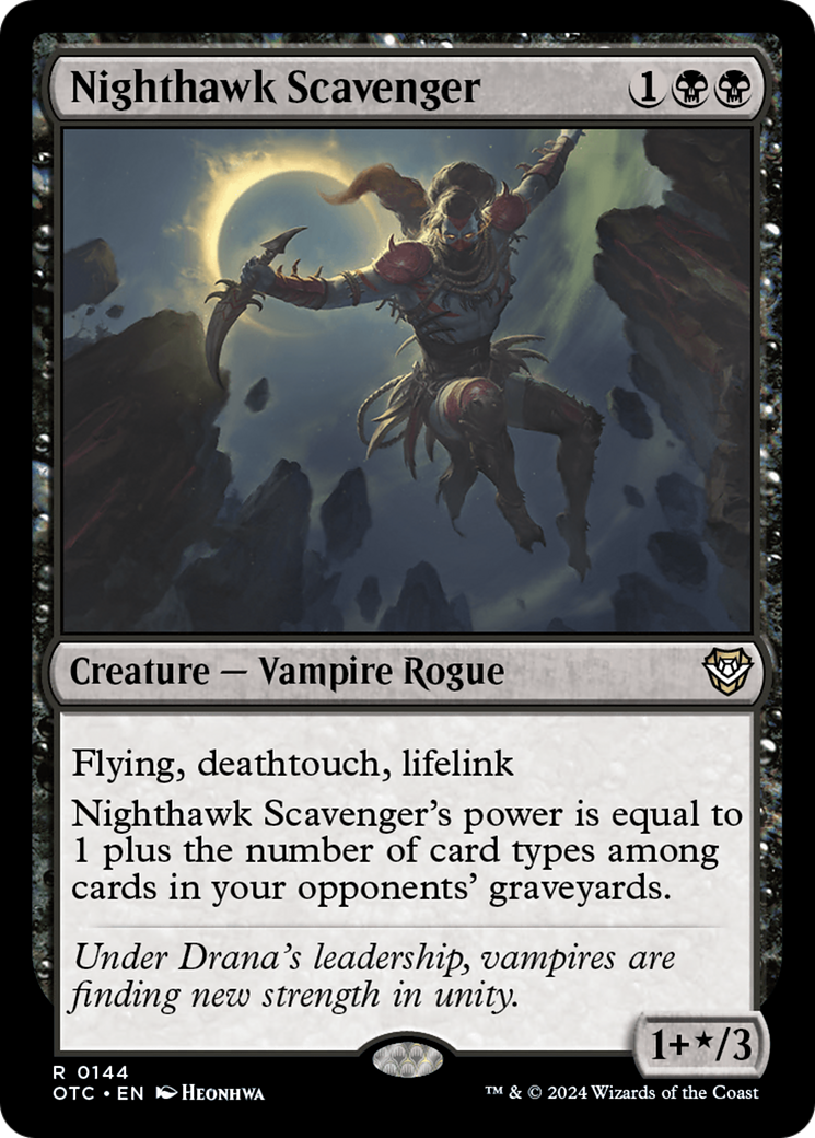Nighthawk Scavenger (144) [Outlaws of Thunder Junction Commander] - Deck Out Gaming