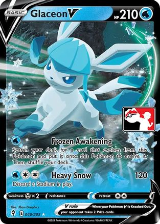 Glaceon V (40) [Prize Pack Series Cards] Holofoil - Deck Out Gaming