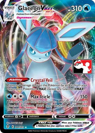 Glaceon VMAX (41) [Prize Pack Series Cards] Holofoil - Deck Out Gaming