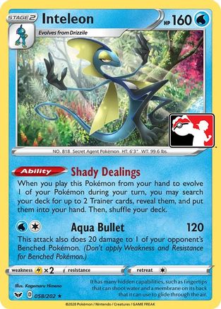 Inteleon (058) (58) [Prize Pack Series Cards] - Deck Out Gaming