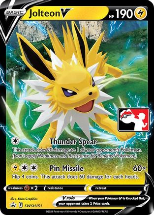 Jolteon V (SWSH151) [Prize Pack Series Cards] Holofoil - Deck Out Gaming