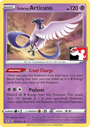 Galarian Articuno (63) [Prize Pack Series Cards] - Deck Out Gaming