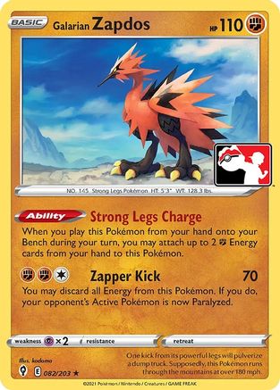 Galarian Zapdos (82) [Prize Pack Series Cards] - Deck Out Gaming