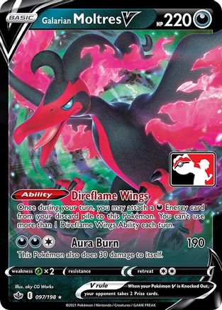 Galarian Moltres V (97) [Prize Pack Series Cards] Holofoil - Deck Out Gaming