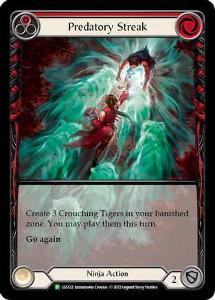 Predatory Streak (Red) - LGS122 (LGS122) [Flesh and Blood: Promo Cards] Rainbow Foil - Deck Out Gaming