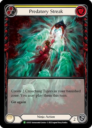 Predatory Streak (Yellow) - LGS123 (LGS123) [Flesh and Blood: Promo Cards] Rainbow Foil - Deck Out Gaming