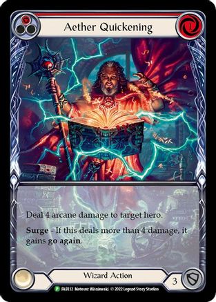 Aether Quickening (Red) - FAB112 (FAB112) [Flesh and Blood: Promo Cards] Rainbow Foil - Deck Out Gaming