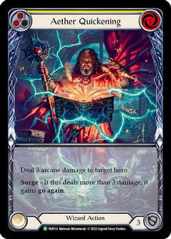 Aether Quickening (Yellow) - FAB113 (FAB113) [Flesh and Blood: Promo Cards] Rainbow Foil - Deck Out Gaming