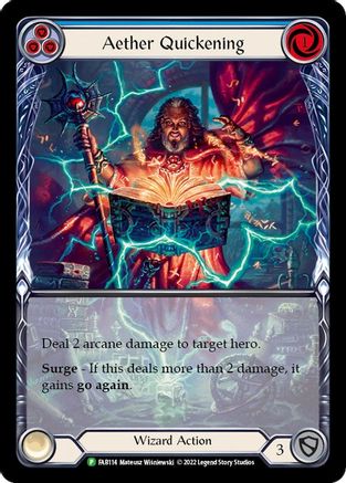 Aether Quickening (Blue) - FAB114 (FAB114) [Flesh and Blood: Promo Cards] Rainbow Foil - Deck Out Gaming