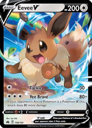 Eevee V (108) [Crown Zenith] Holofoil - Deck Out Gaming