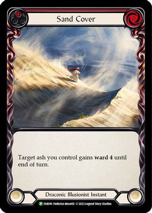 Sand Cover (Red) - FAB090 (FAB090) [Flesh and Blood: Promo Cards] Rainbow Foil - Deck Out Gaming