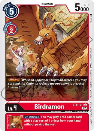 Birdramon (BT11-011) [Dimensional Phase] Foil - Deck Out Gaming