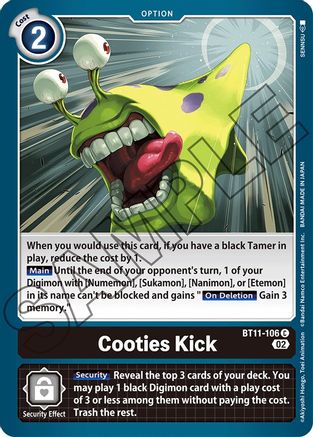 Cooties Kick (BT11-106) [Dimensional Phase] Foil - Deck Out Gaming