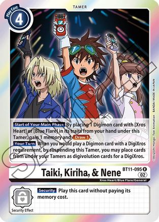 Taiki, Kiriha, & Nene (BT11-095) [Dimensional Phase] Foil - Deck Out Gaming