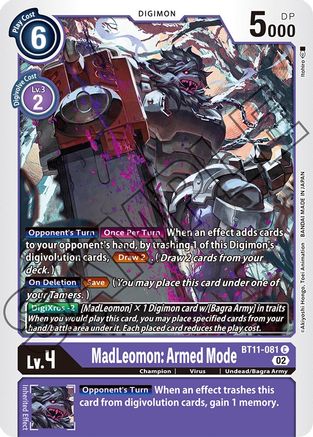 MadLeomon: Armed Mode (BT11-081) [Dimensional Phase] Foil - Deck Out Gaming