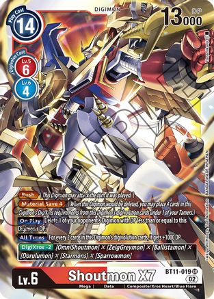 Shoutmon X7 (BT11-019) [Dimensional Phase] Foil - Deck Out Gaming