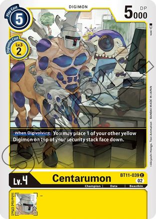 Centarumon (BT11-039) [Dimensional Phase] Foil - Deck Out Gaming