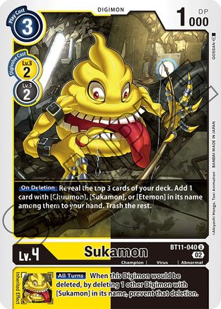 Sukamon (BT11-040) [Dimensional Phase] Foil - Deck Out Gaming