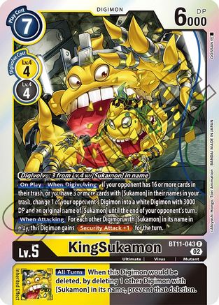 KingSukamon (BT11-043) [Dimensional Phase] Foil - Deck Out Gaming