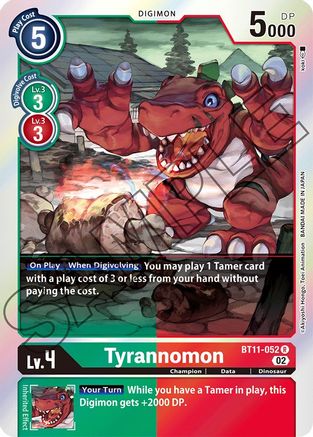 Tyrannomon (BT11-052) [Dimensional Phase] Foil - Deck Out Gaming