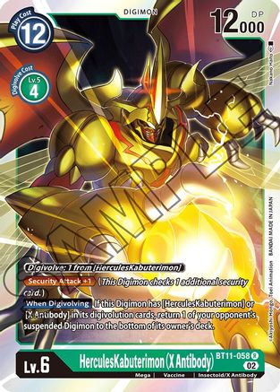 HerculesKabuterimon (X Antibody) (BT11-058) [Dimensional Phase] Foil - Deck Out Gaming