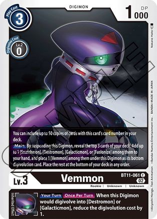 Vemmon (BT11-061) [Dimensional Phase] Foil - Deck Out Gaming