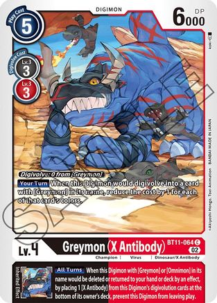 Greymon (X Antibody) (BT11-064) [Dimensional Phase] Foil - Deck Out Gaming