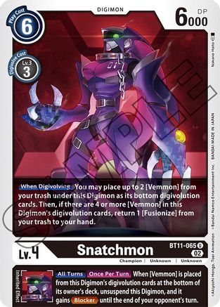 Snatchmon (BT11-065) [Dimensional Phase] Foil - Deck Out Gaming