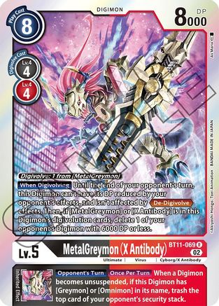 MetalGreymon (X Antibody) (BT11-069) [Dimensional Phase] Foil - Deck Out Gaming